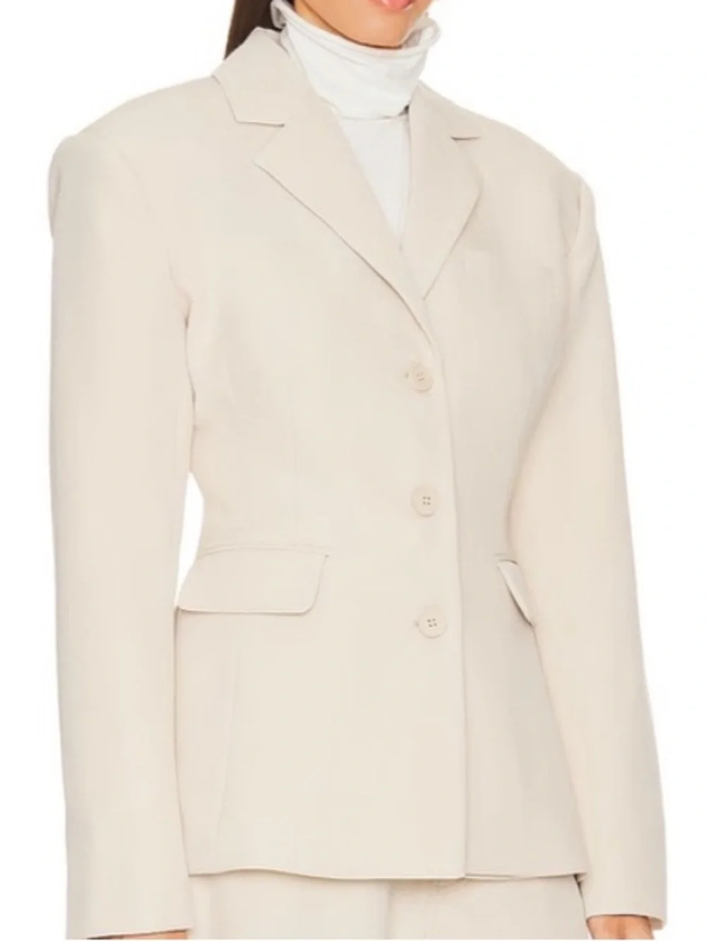 HELSA Recycled Twill S Curve Jacket in Light Khaki Size S